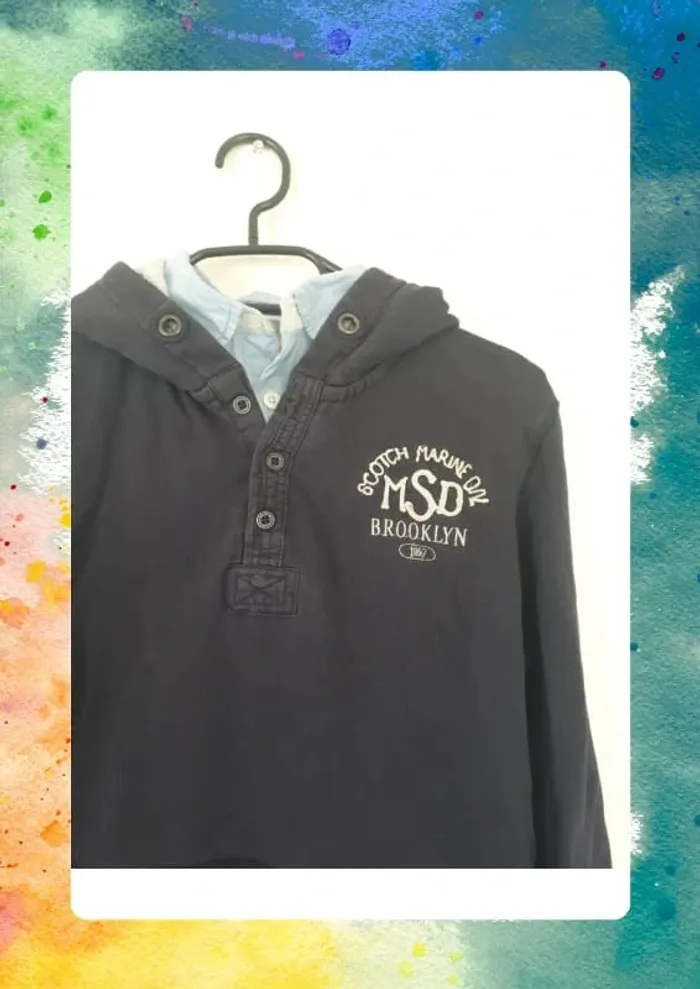 Sweat a capuche chemise 12 ans - photo numéro 2