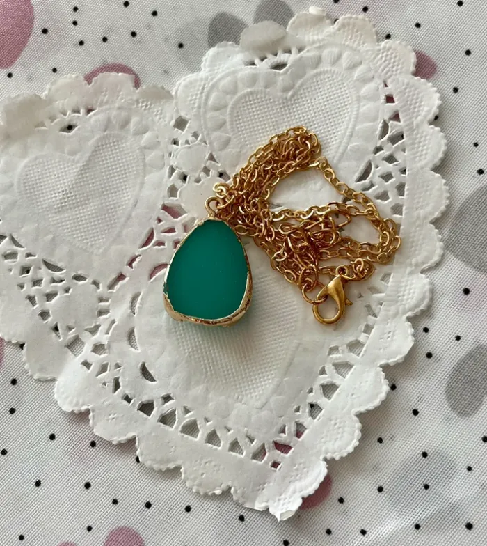 # collier pierre verte# - photo numéro 2