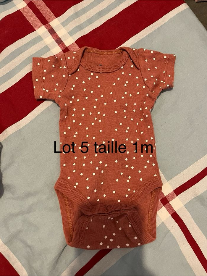 Lot bodies bébé fille 1 mois