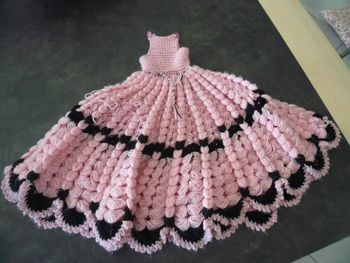 robe de poupée ancienne de 50 cm