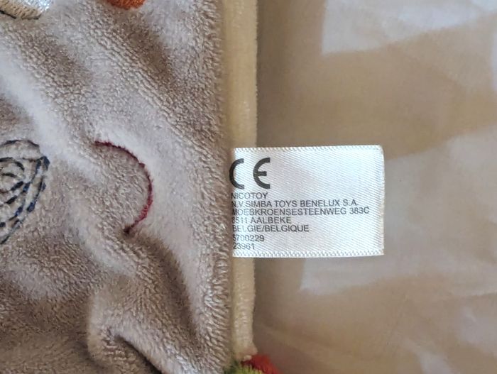 Tissu Blanc Doudou Carré Petite Souris Grise Oreilles Angles Animal Peluche Petits Enfants Bébés - photo numéro 8