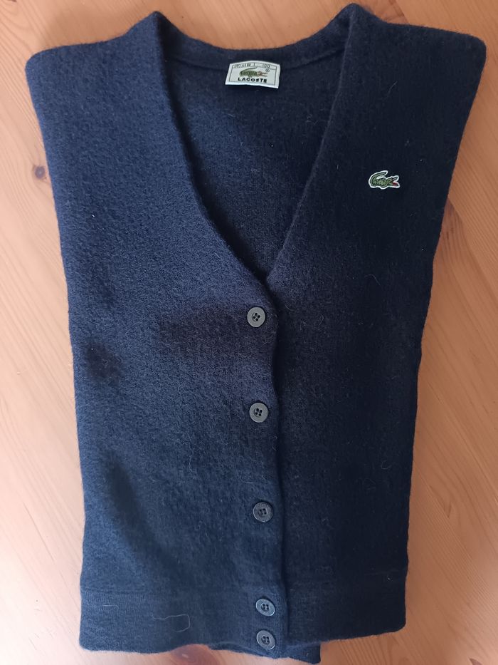 Gilet bleu marine Lacoste - photo numéro 2