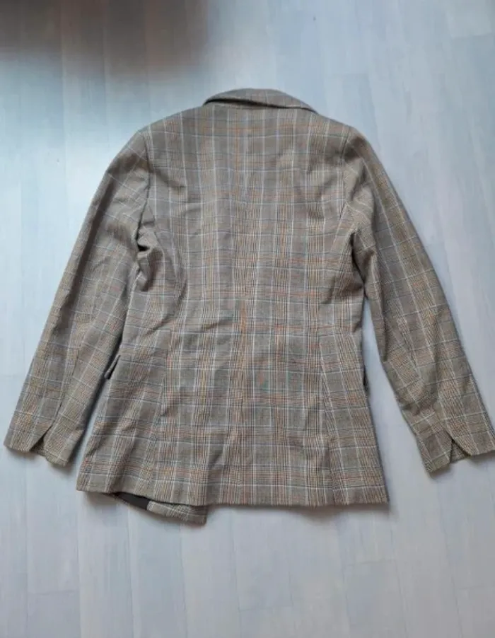 Veste blazer carreaux gris cache cache - photo numéro 7