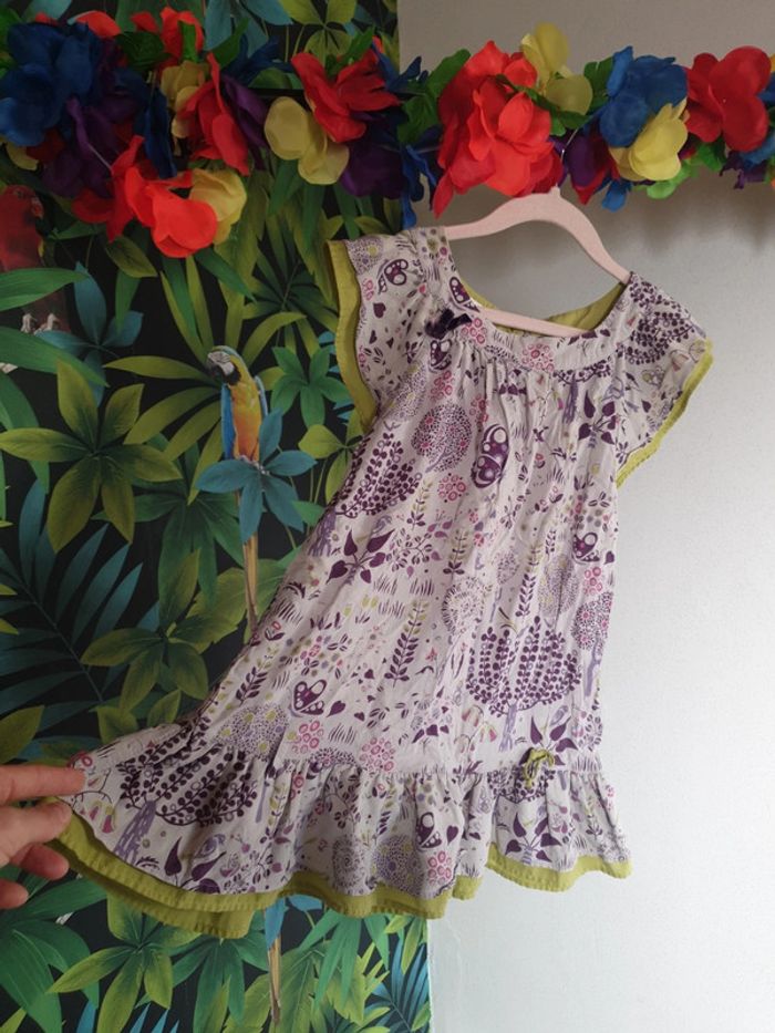 Robe printanière volants anis - photo numéro 2