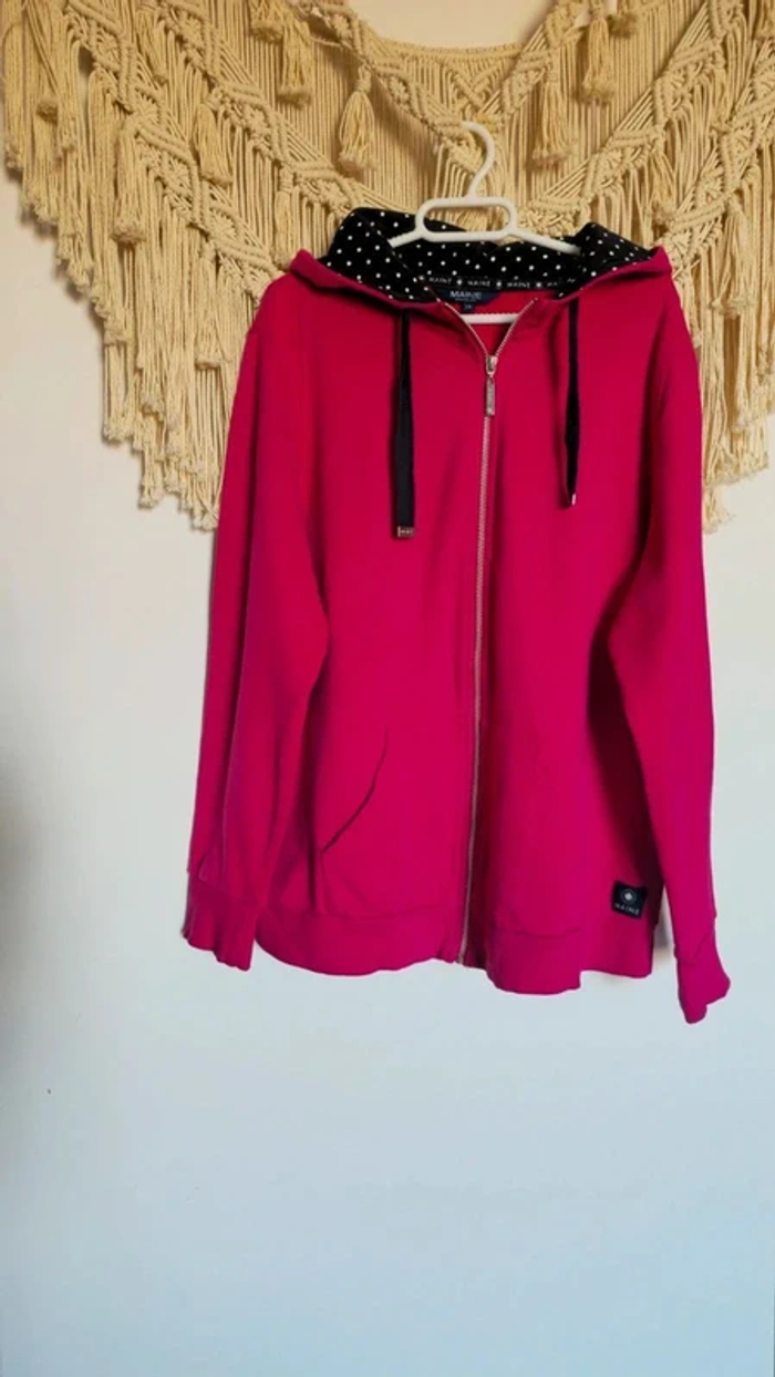 Sudadera con capucha Maine fucsia
