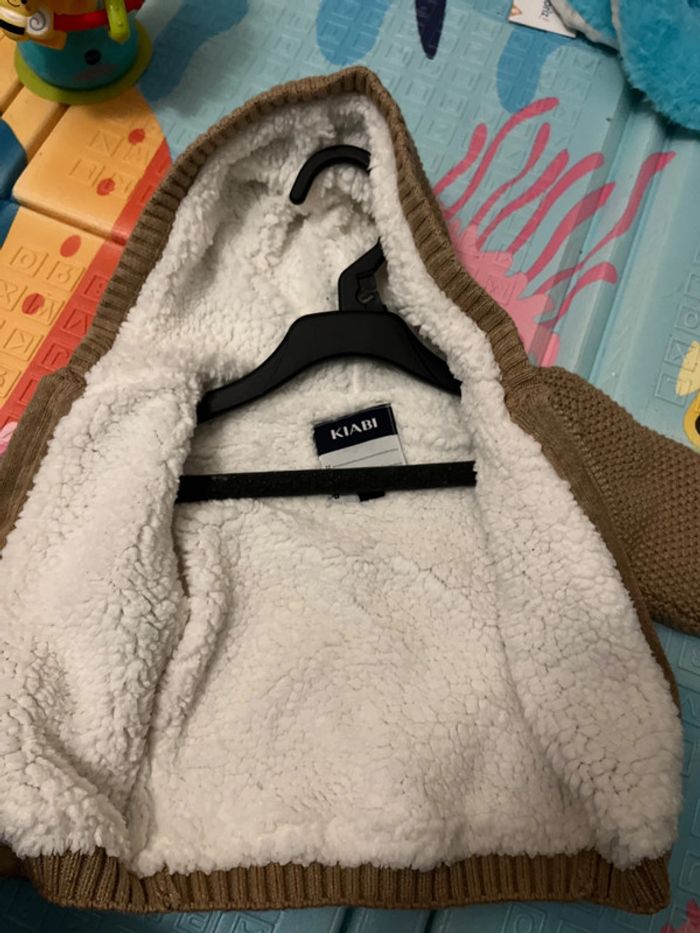 Veste en laine interieur polaire taille 3mois kiabi - photo numéro 2
