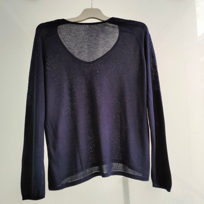 Joli pull fin bleu marine, taille 40, marque Camaïeu - photo numéro 2