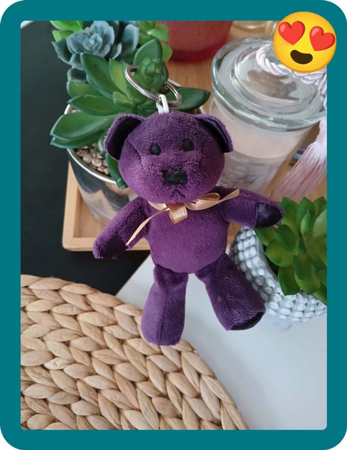 Porte clés ourson péluche Comme Neuf 🌿🌈