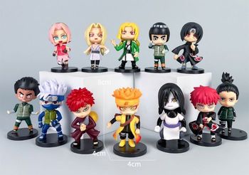 Lot de 12 figurines Naruto. Neuf