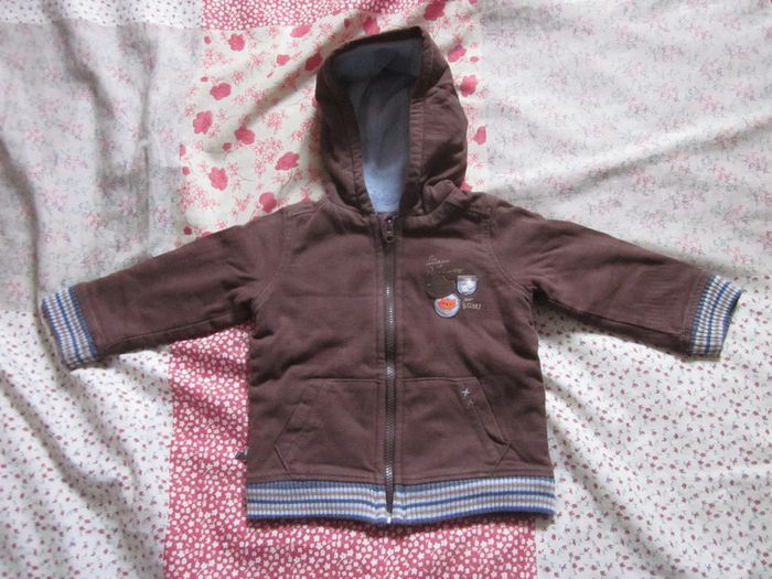 Veste à capuche zippée chaude 9 mois