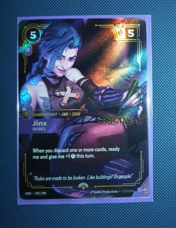 RIFTBOUND Jinx, Rebel 202/298 OGNX – Epic – 1ère édition Origins Promos