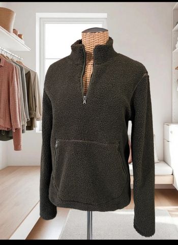 Pull chaux bouclette kaki - 100% coton - IKKS - Unisex - taille 38/40