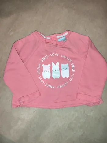 Sweat rose taille 18 mois marque obaibi