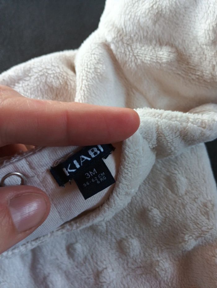 Pyjama grenouillère velours Fille 3 mois écureuil Kiabi - photo numéro 3