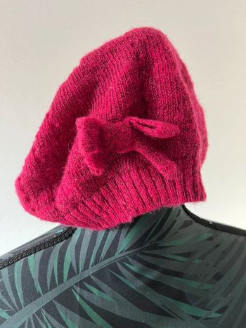 Bonnet rose pailleté fille H&M taille 6/8 ans