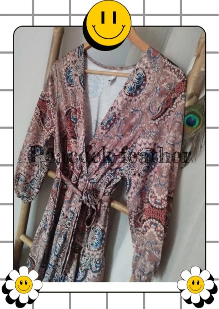 Robe TU beige marron bohème - photo numéro 2