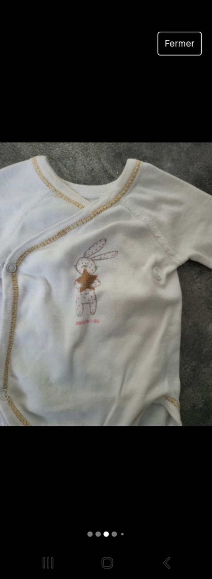 Lot 2 bodies fille manches longues naissance petit bateau peu portés - photo numéro 3