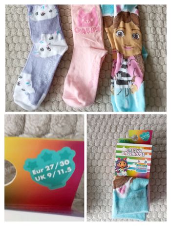 3 paires de chaussettes gabby chat 27/30