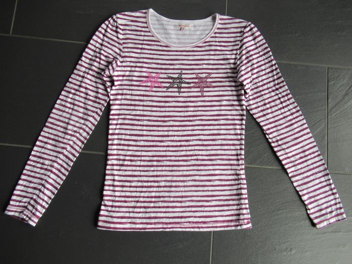 Tee-shirt manches longues fille (haut) 14 ans étoiles de mer