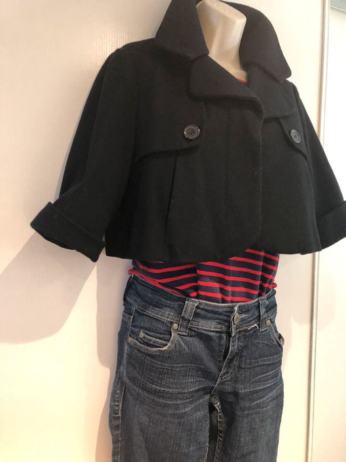 Camaïeu petite veste matière Caban taille 38 - photo numéro 8