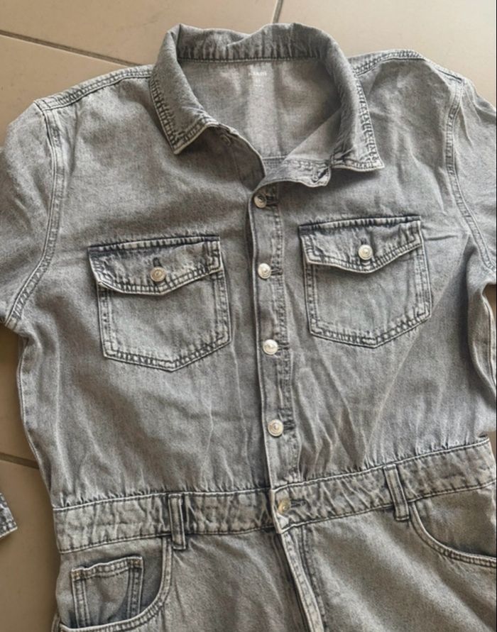 Combinaison jean gris - photo numéro 2