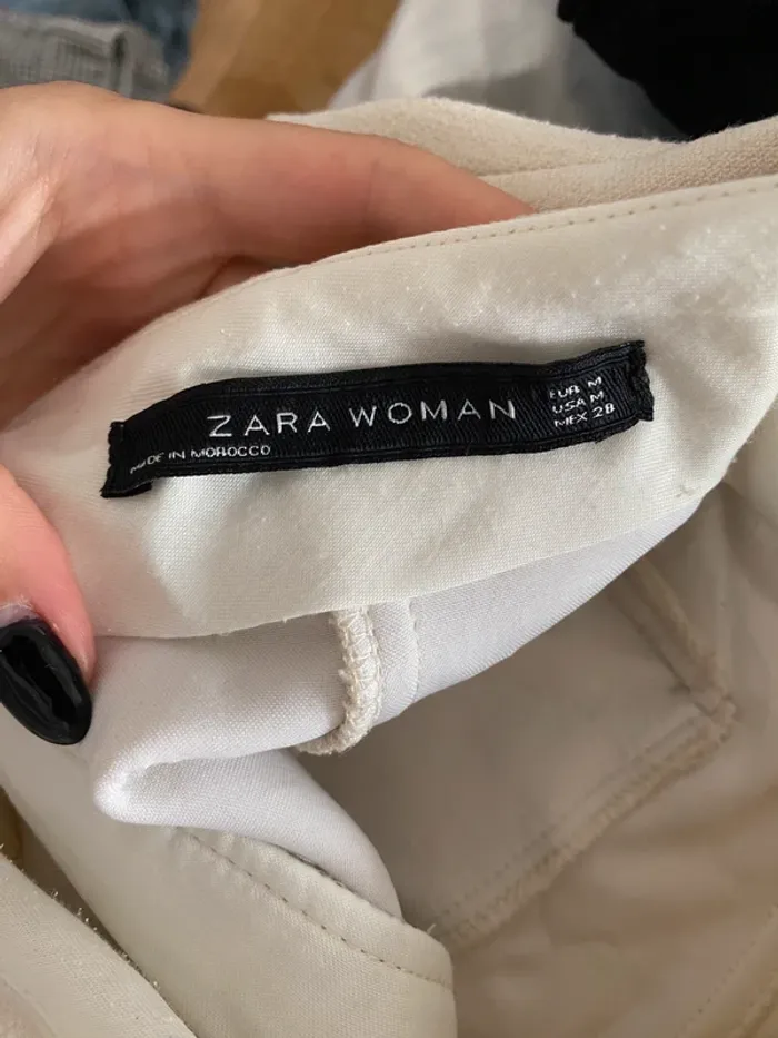 Jupe trapèze beige Zara - photo numéro 4