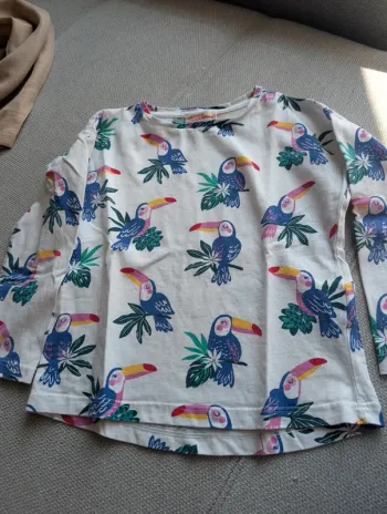 T-shirt manche longue fille 4 ans 🐦