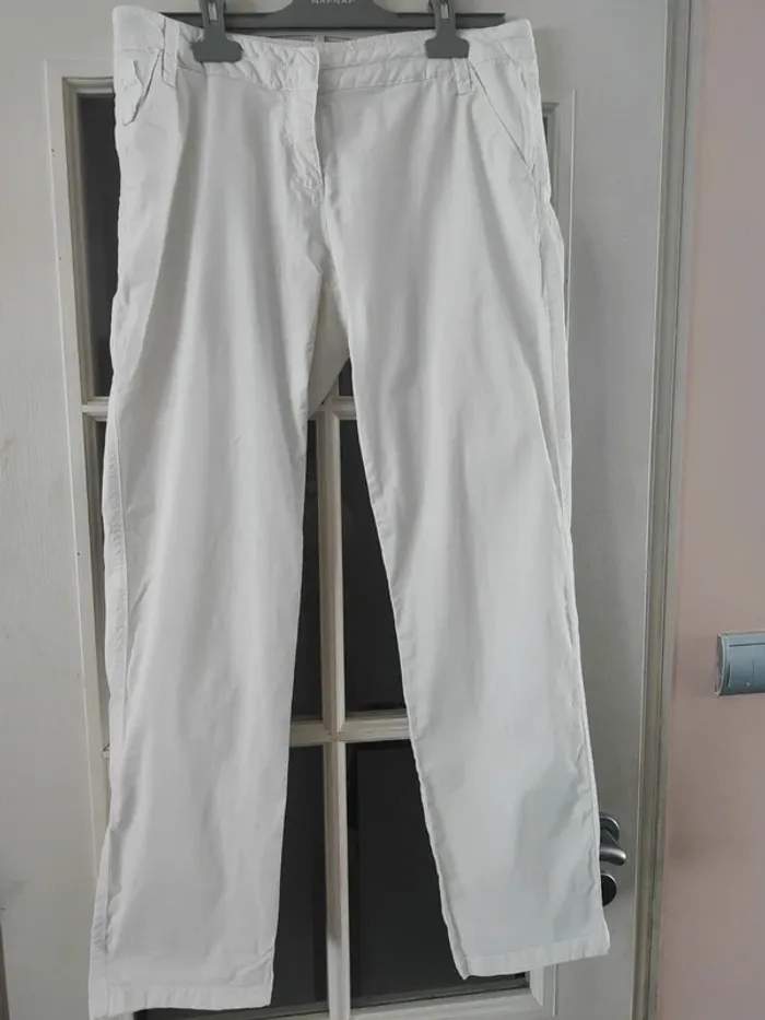 Pantalon blanc Promod 38