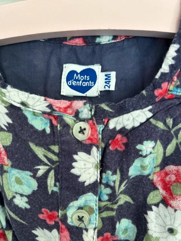 Chemise fleurie taille 24 mois - photo numéro 3