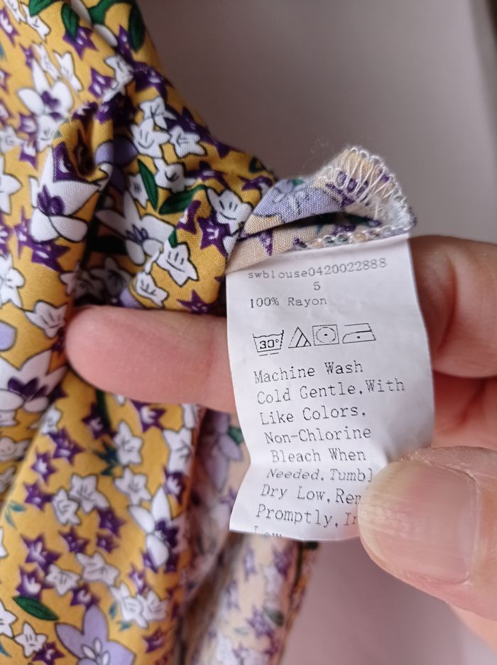 BLOUSE SHEIN Moutarde Fleurie. - photo numéro 6