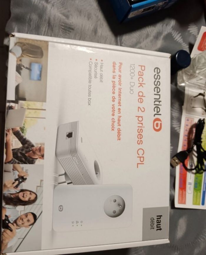 CPL Filaire ESSENTIELB DUO 1200 Mbps