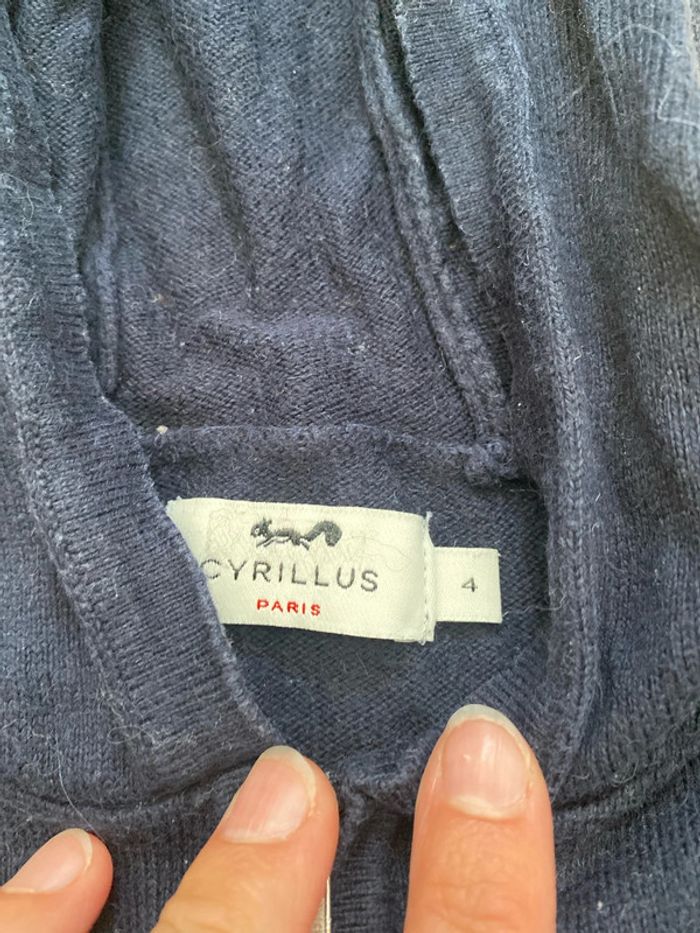 Gilet zipe bleu marine cyrillus - photo numéro 2