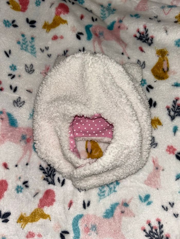 Bonnet chat blanc et rose - 38cm - orchestra - photo numéro 2