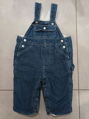Salopette jean 3/6 mois fourée
