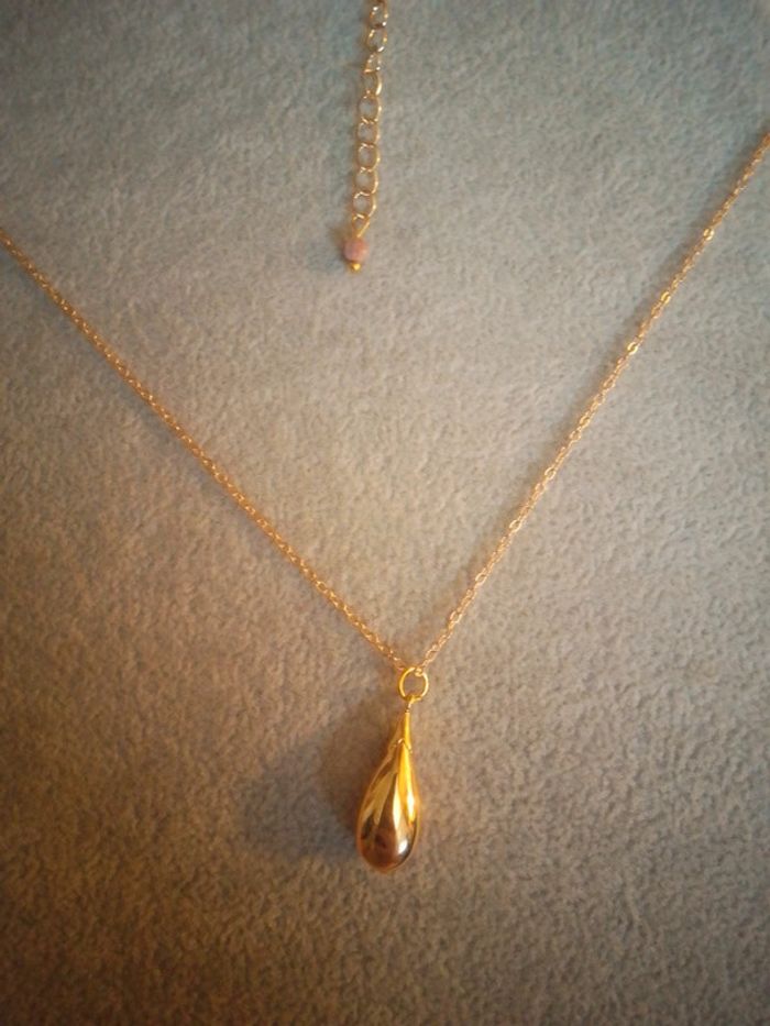 Collier grand zircon rose pâle - photo numéro 4