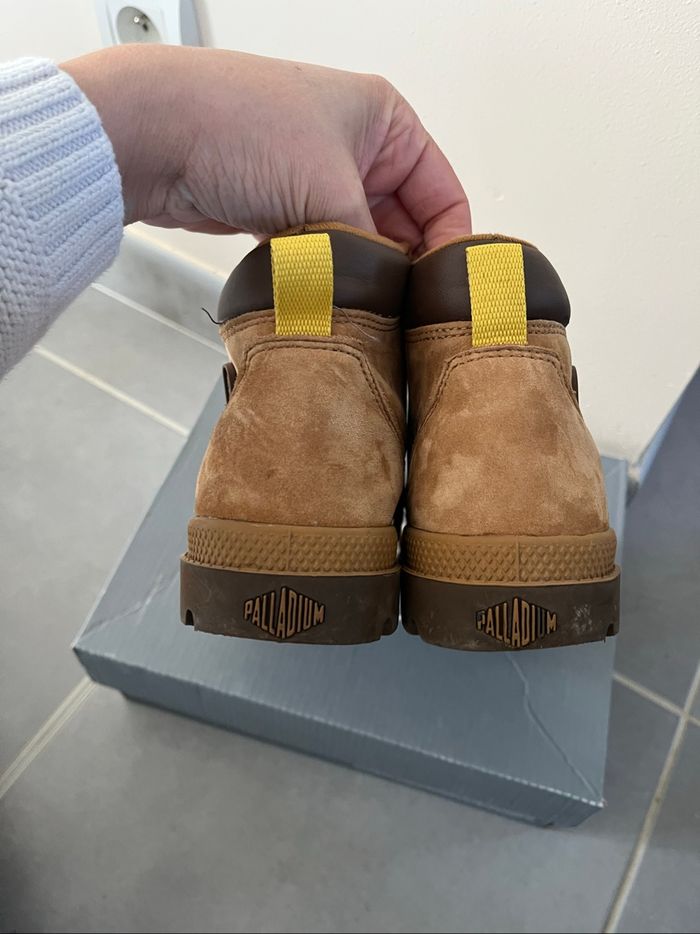 Bottines palladium marron camel, 34, comme neuve - photo numéro 4