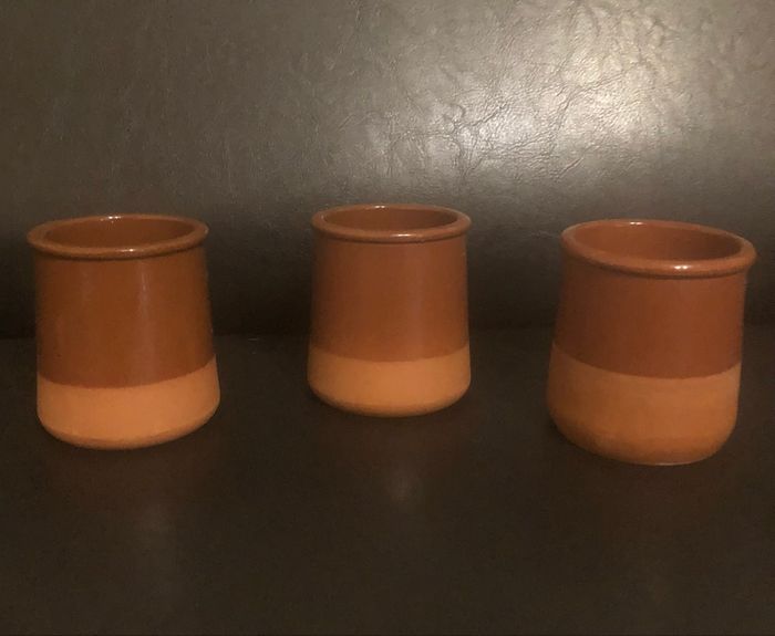 Lot de 3 pots vintages en terre cuite