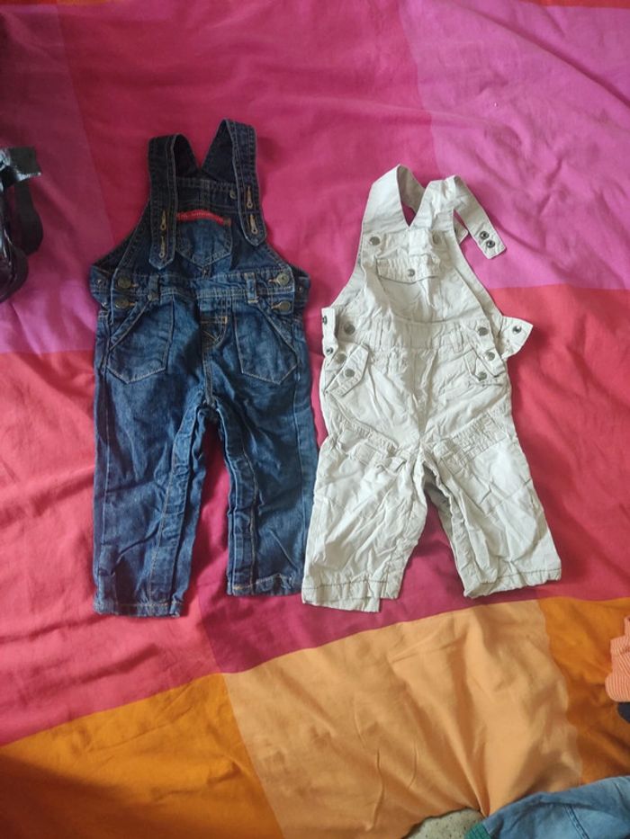 Lot 2 salopettes garçon 9 mois