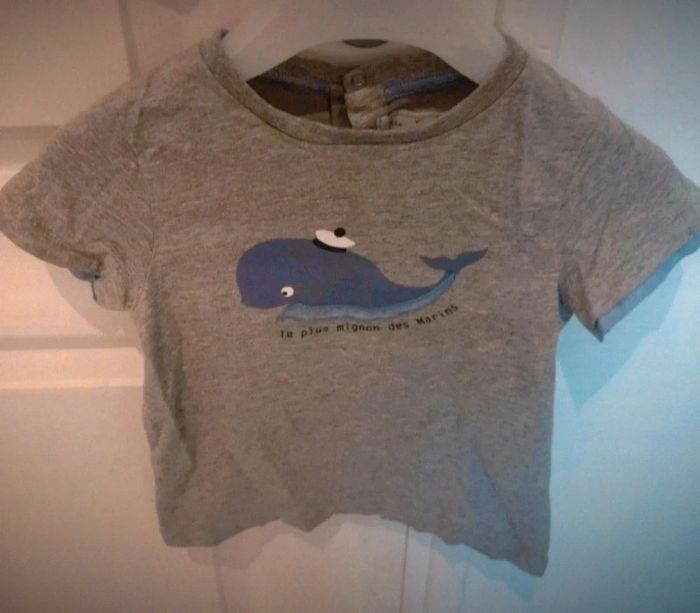 T shirt garçon mes petits cailloux 24 mois