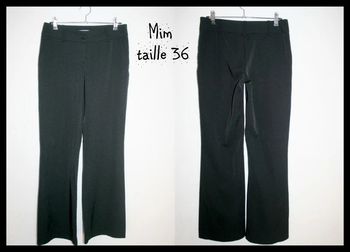 Pantalon noir coupe classique Mim taille 36