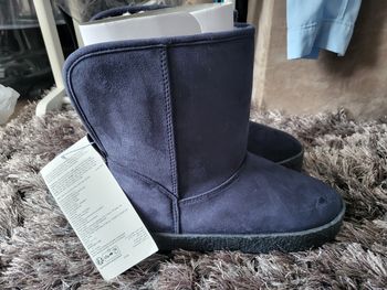 Bottines daim bleu
