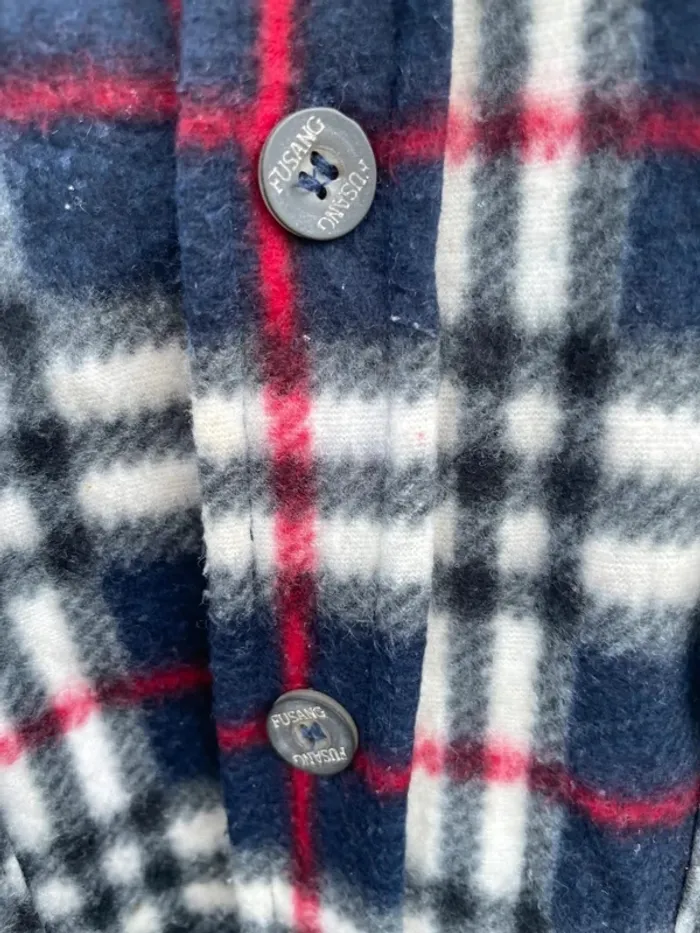 Lumberjack Flannel Plaid Polaire shirt chemise blue red black white Mens XL - photo numéro 5