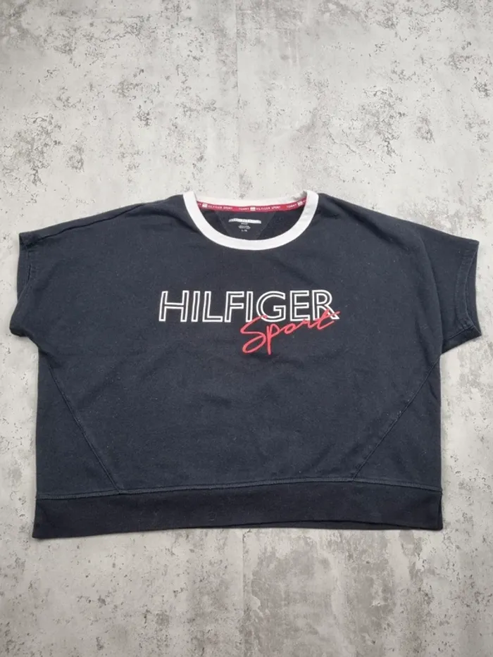Crop top Tommy Hilfiger noir – Taille L Femme (mesures en photos) - photo numéro 3