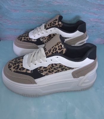 Baskets femmes léopard doré tendances - Taille 41 - NEUVES 🌟