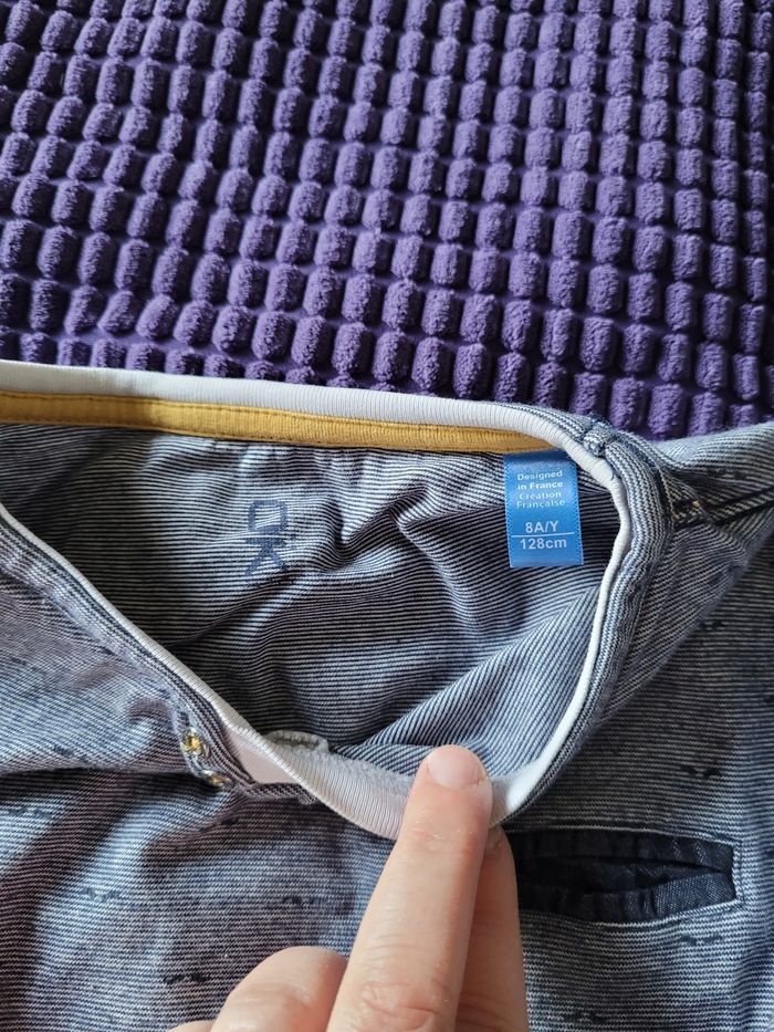 pyjama coton okaidi gris marine 8ans (4e) - photo numéro 4