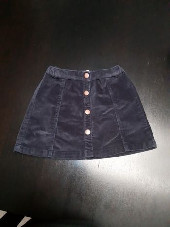 Jupe droite velours zara 5 ans gris bleu