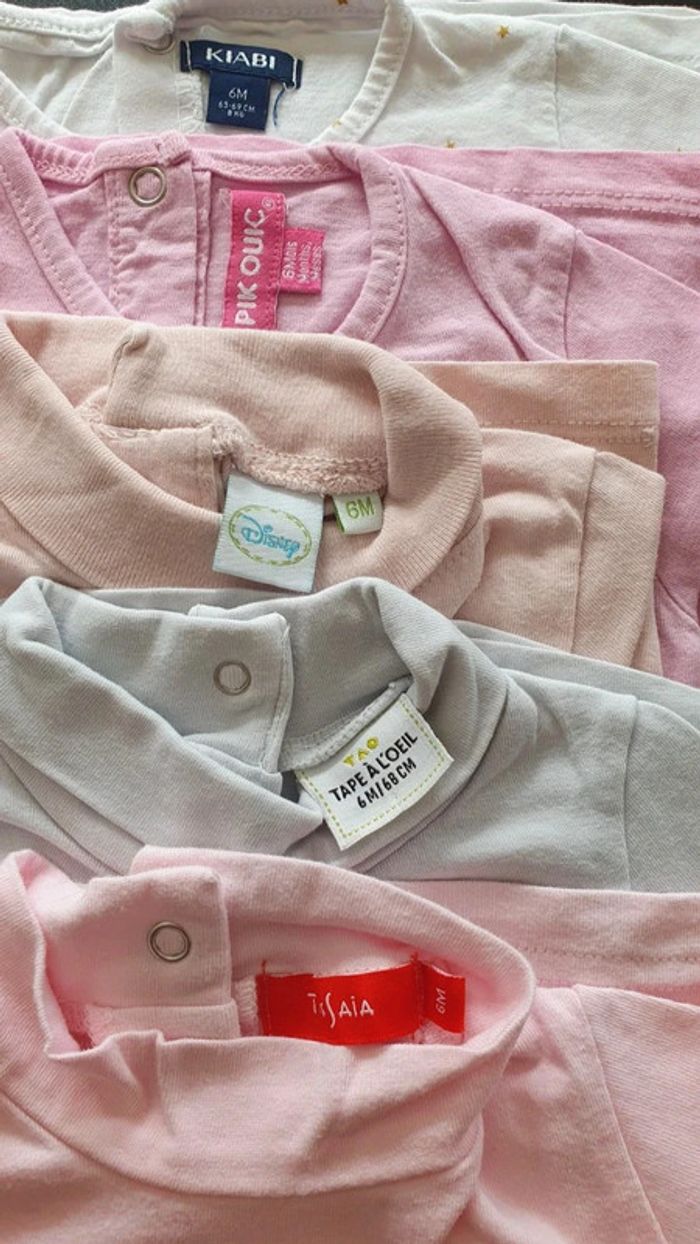 Lot de 5 tee-shirts manches longues 6 mois - photo numéro 7