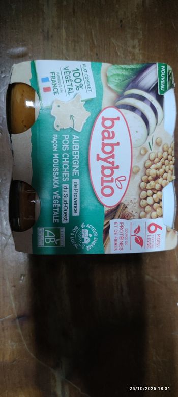 . babybio aubergine pois chiches