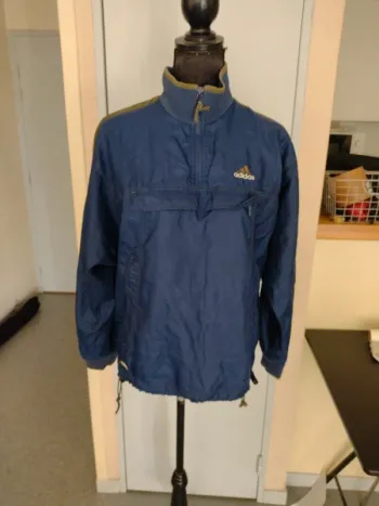 Veste Adidas vintage coupe-vent bleu – Taille L