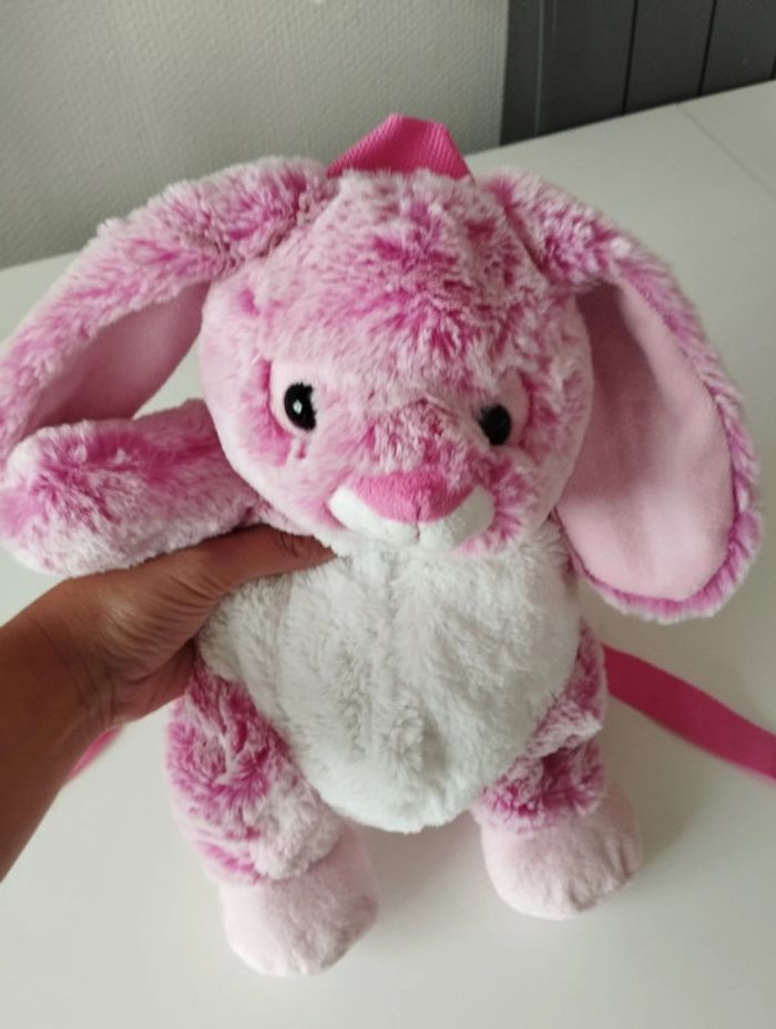 Sac à dos lapin rose neuf